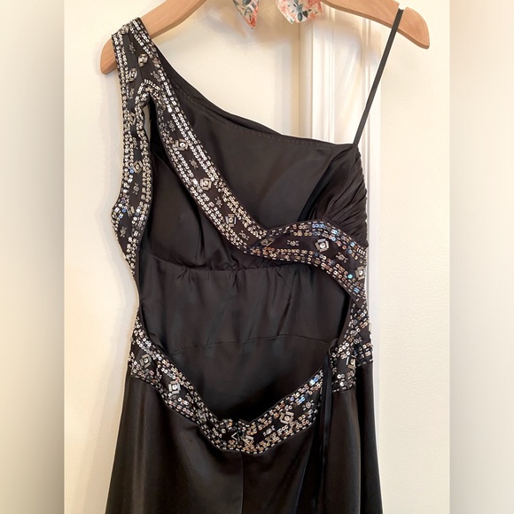 Long satin dress / bridesmaid / ball gown / formal dress  / prom dress - Picture 5 of 10